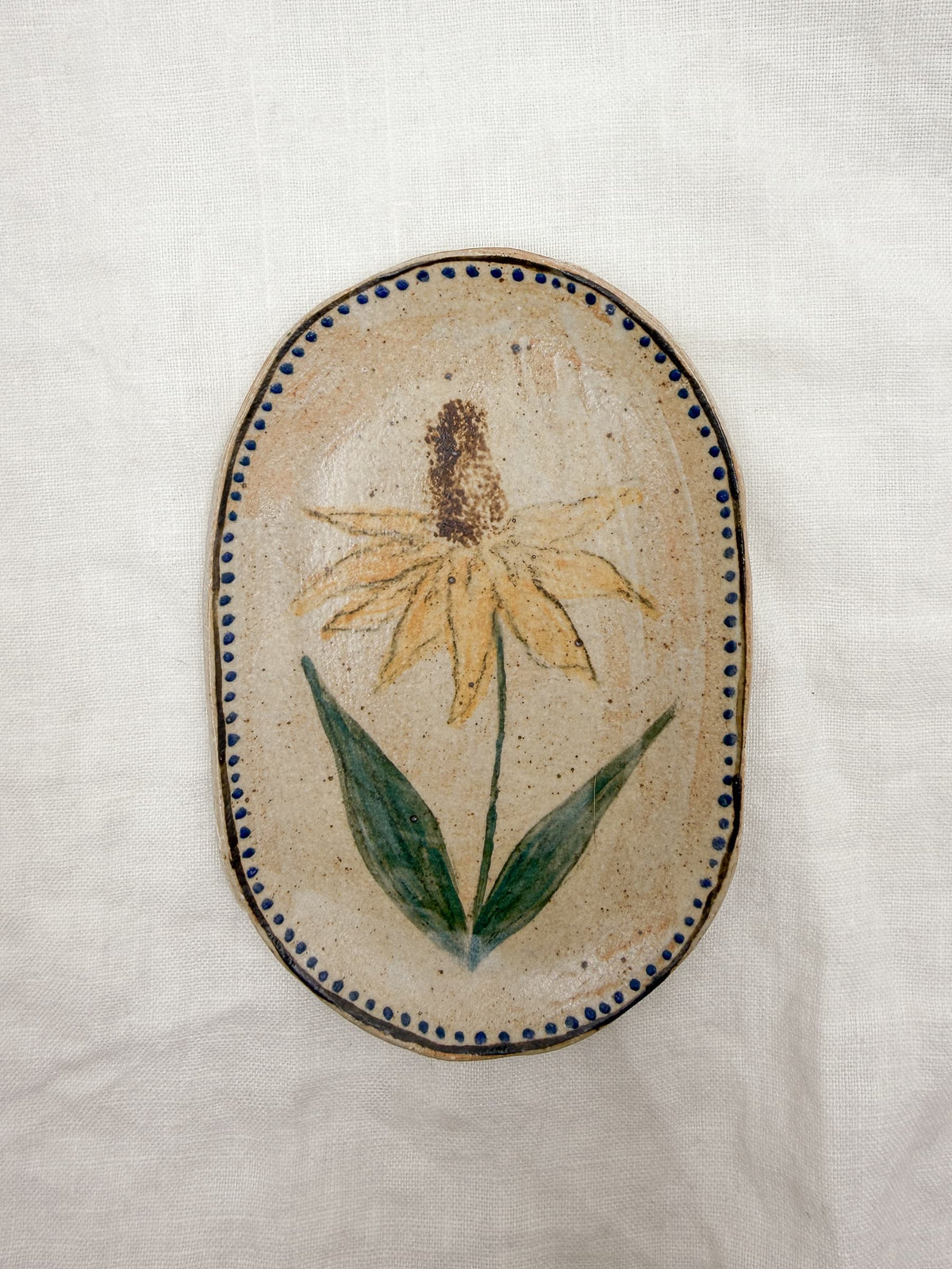 6” Oval Coneflower Dish