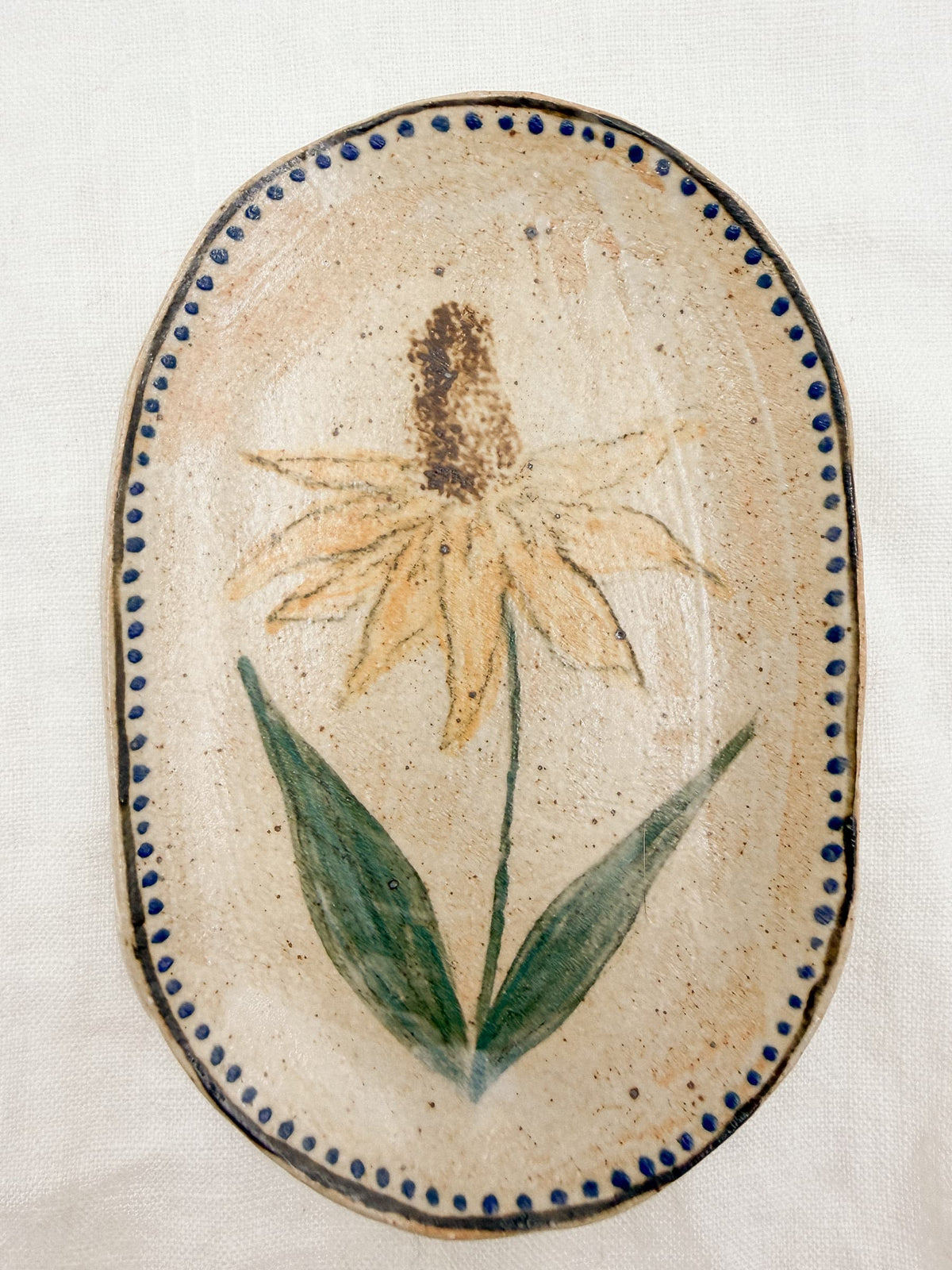 6” Oval Coneflower Dish