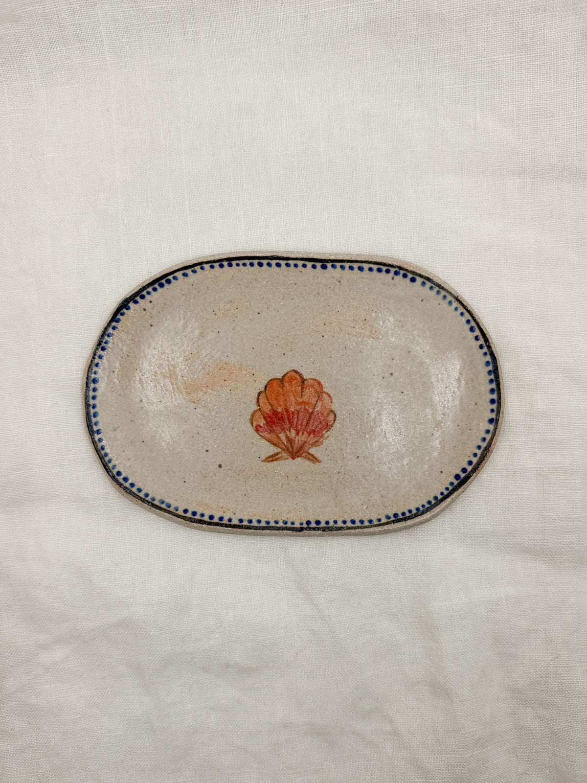 6” Oval Sunrise Shell Dish