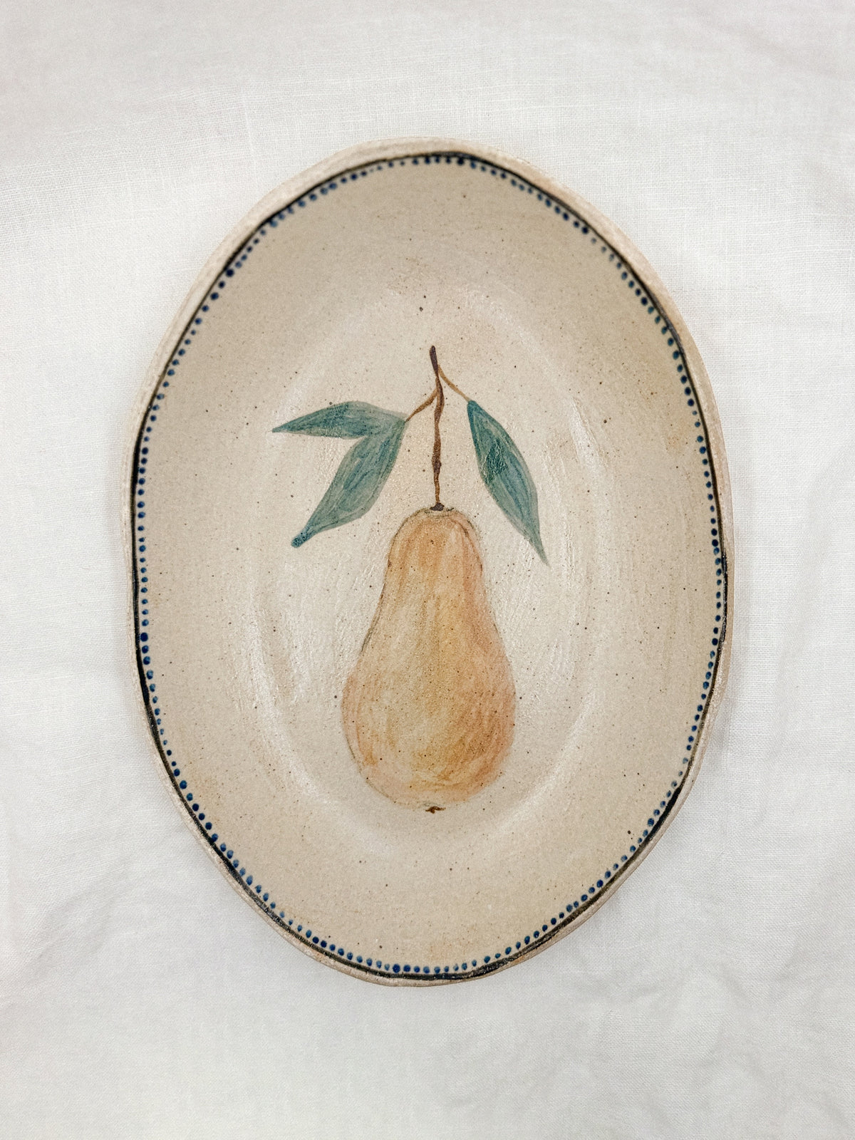 10” Oval Pear Bowl