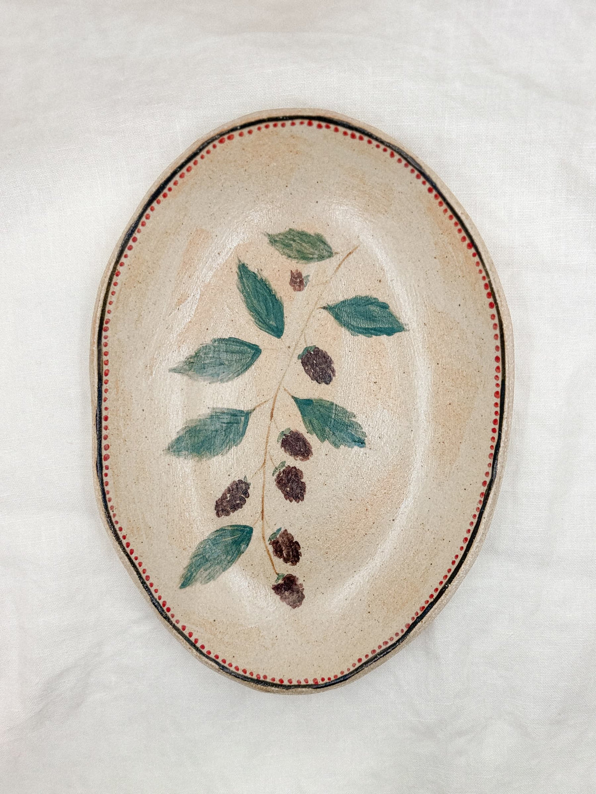 10” Oval Blackberry Bowl