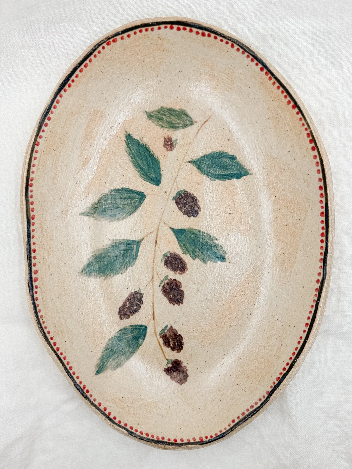10” Oval Blackberry Bowl