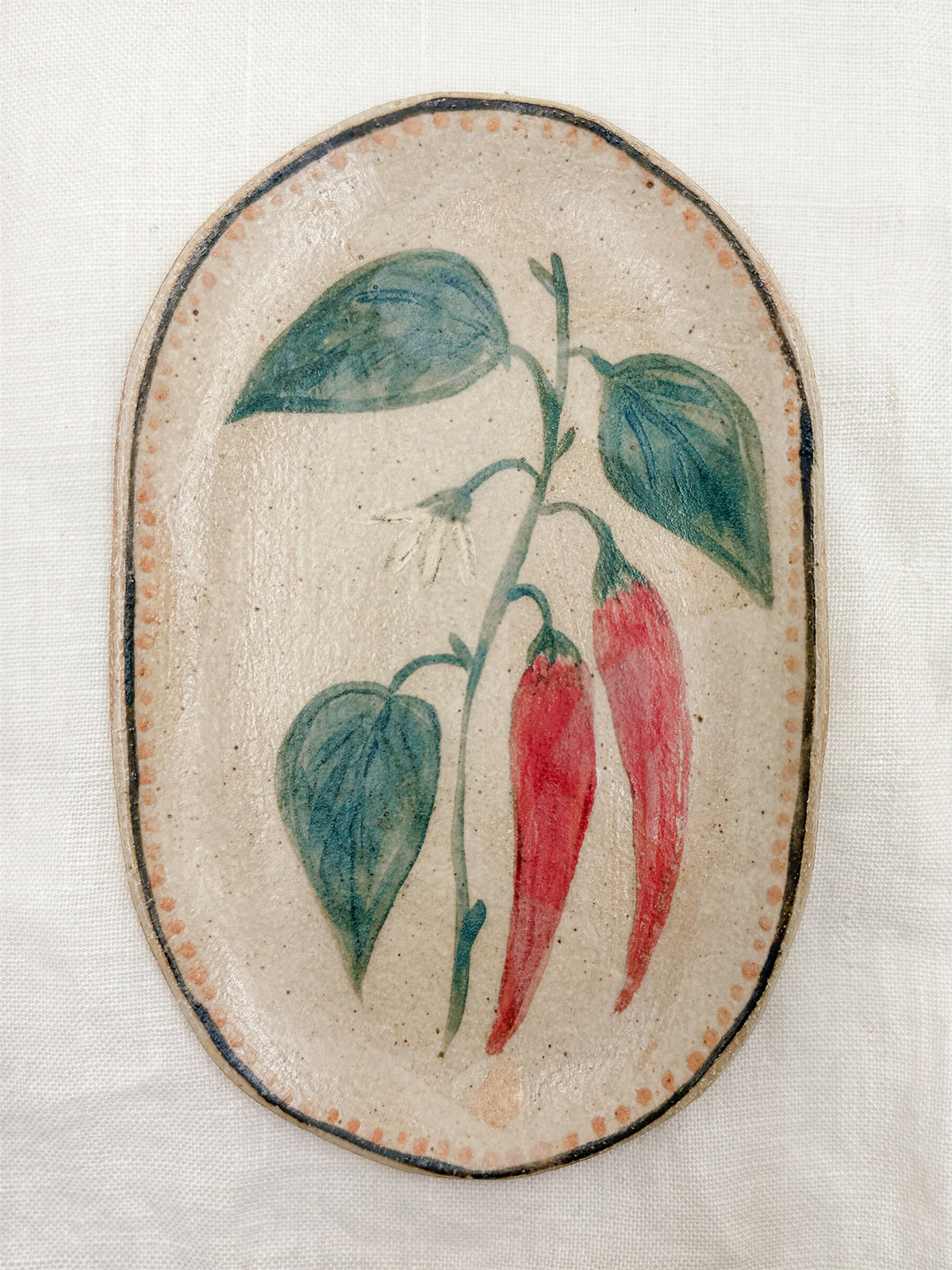 6” Oval Chili Pepper Dish