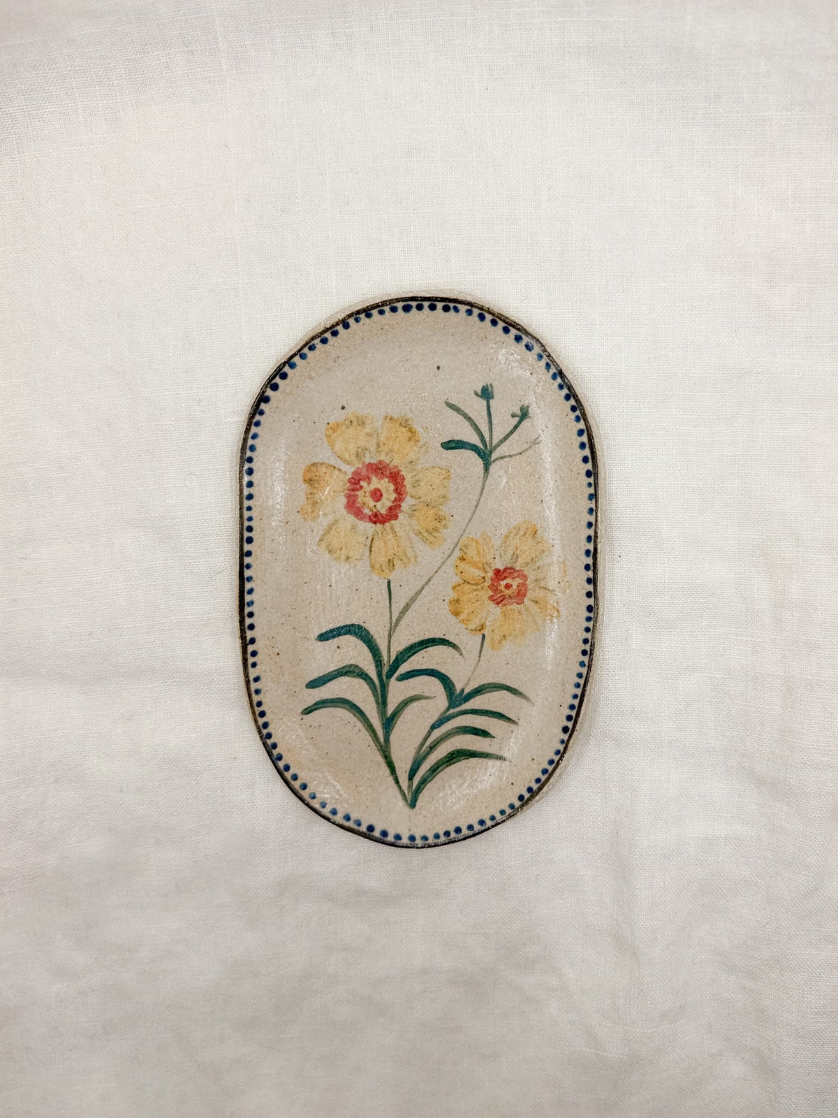 6” Oval Coreopsis Dish