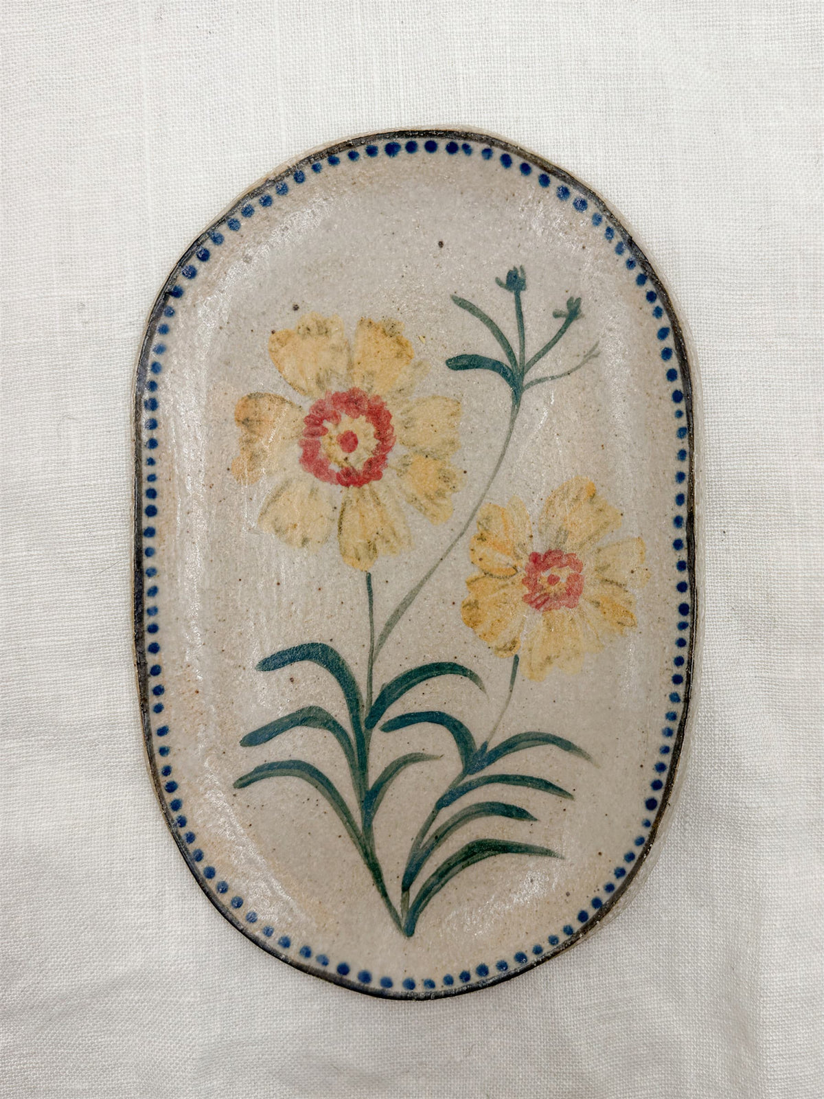 6” Oval Coreopsis Dish