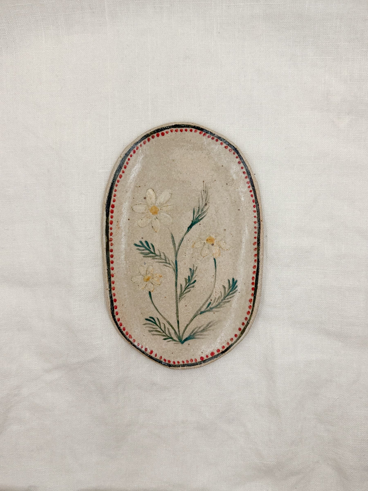 6” Oval Chamomile Dish