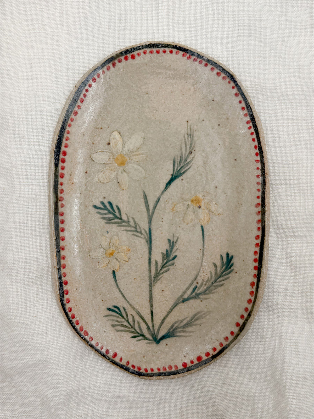 6” Oval Chamomile Dish