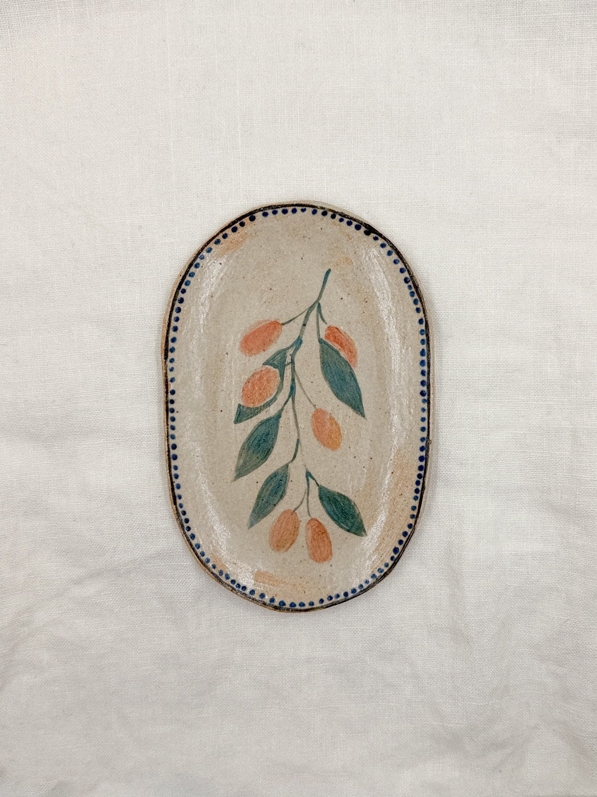 6” Oval Kumquat Dish