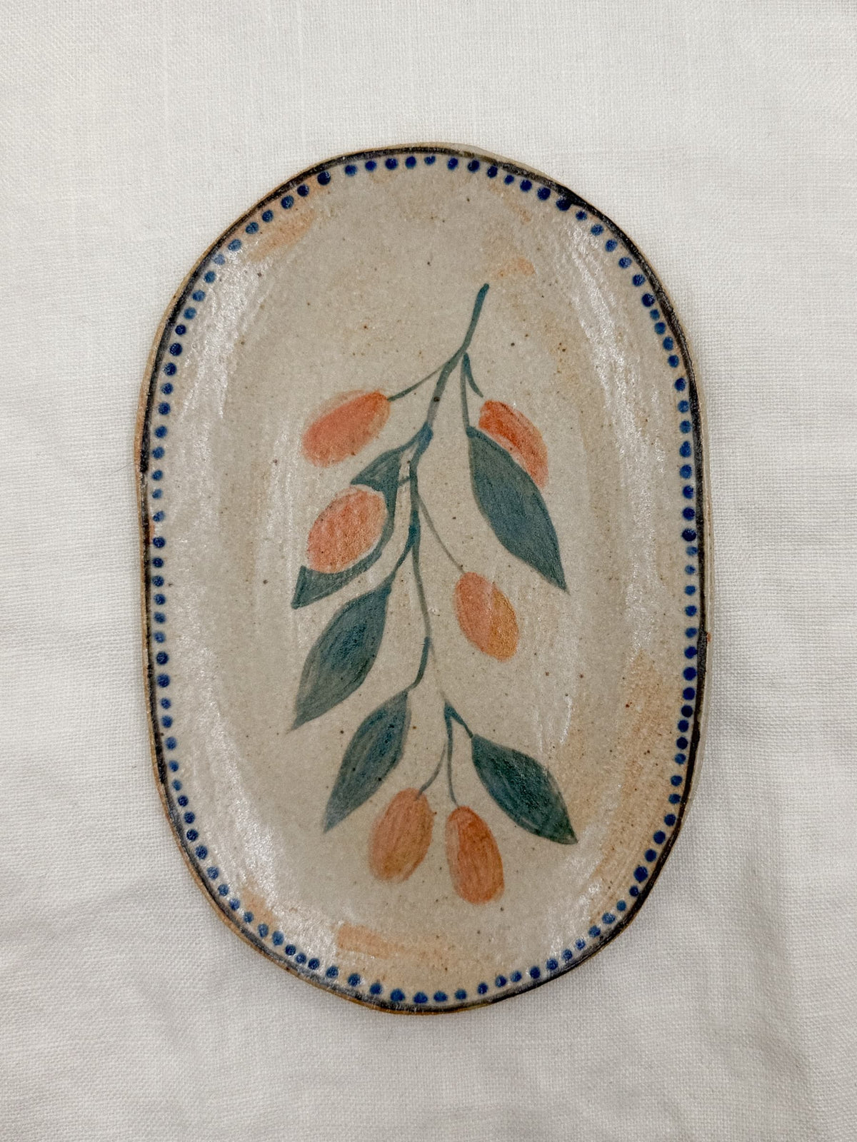 6” Oval Kumquat Dish