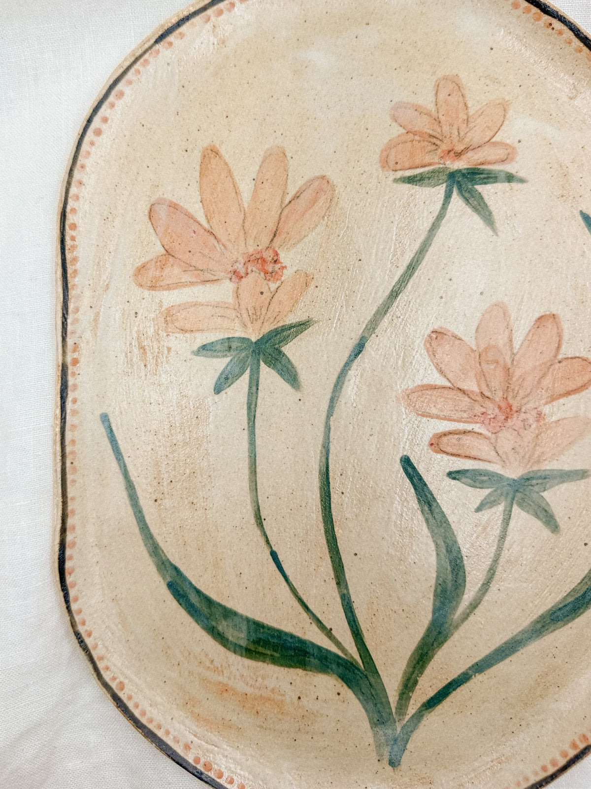 12” Peach Heliopsis Platter