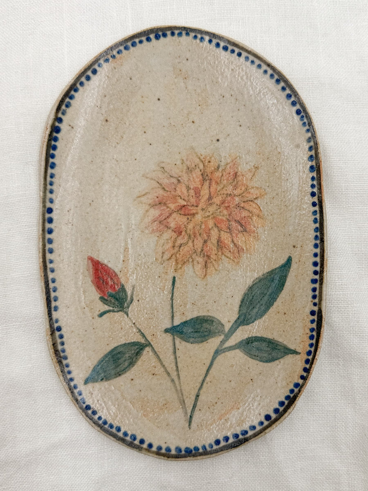6” Oval Dahlia Dish