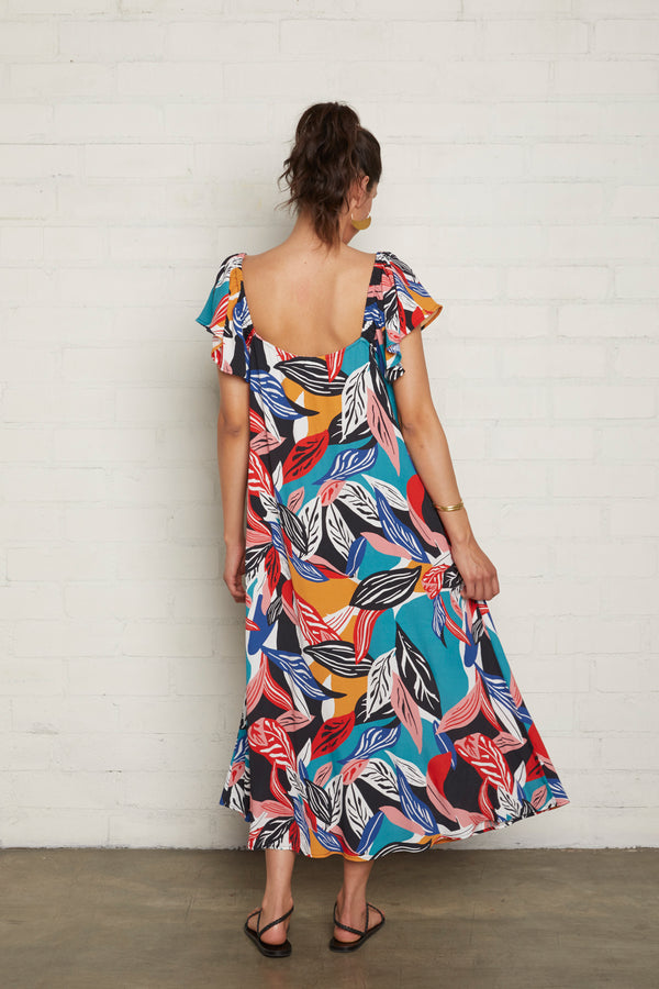 Crepe Sibil Dress - Tropic