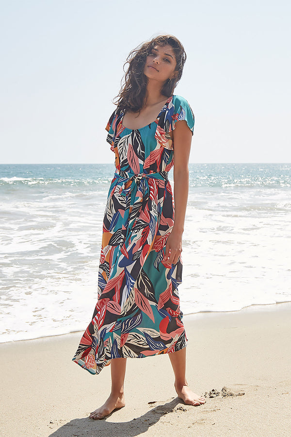 Crepe Sibil Dress - Tropic