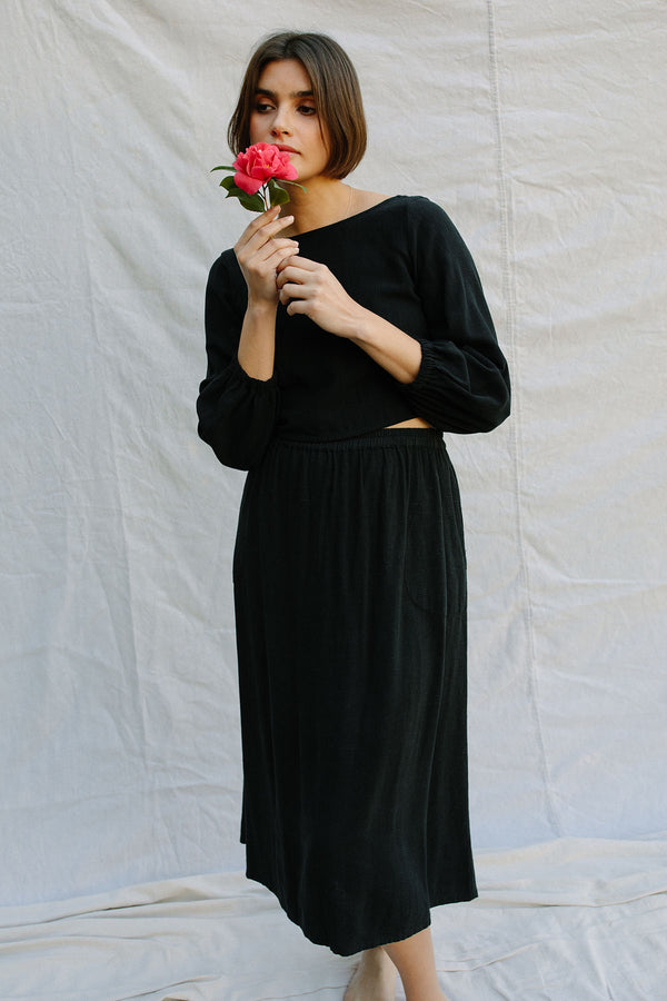 Linen Olivia Skirt