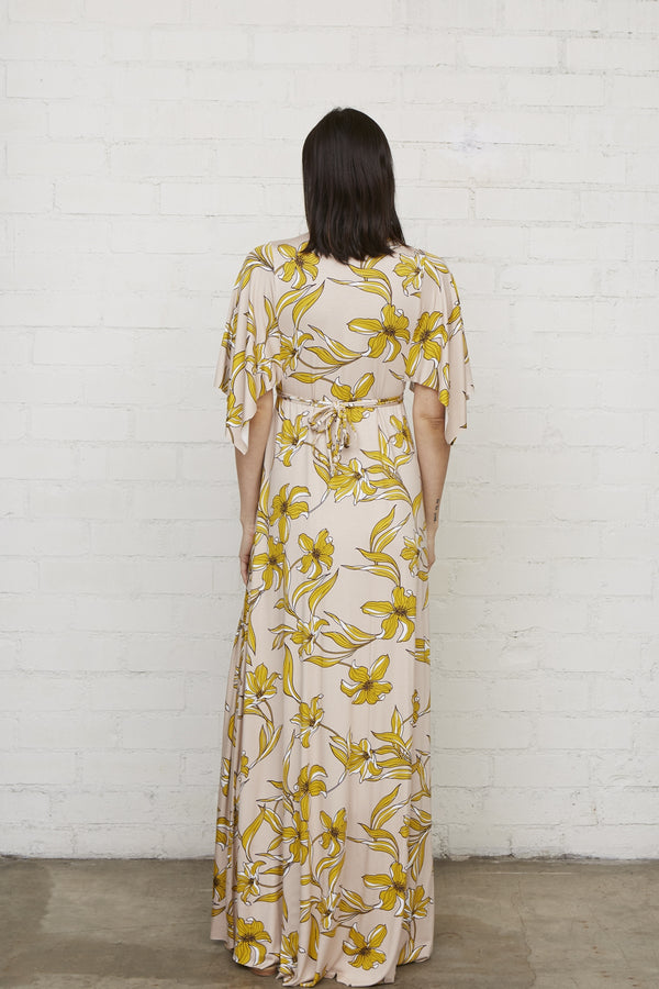 Long Caftan Dress - Striped Lily, Maternity