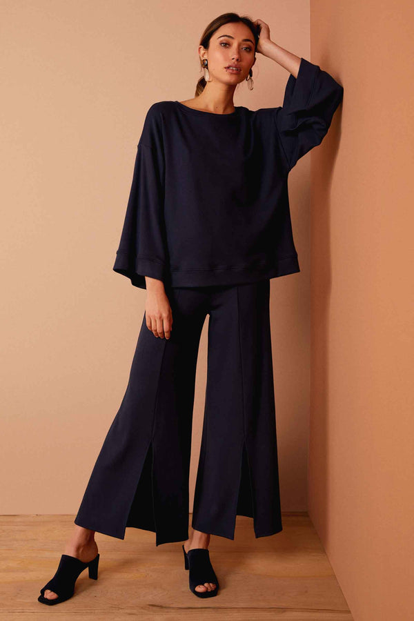 Luxe Rib Nadja Pant - Ink