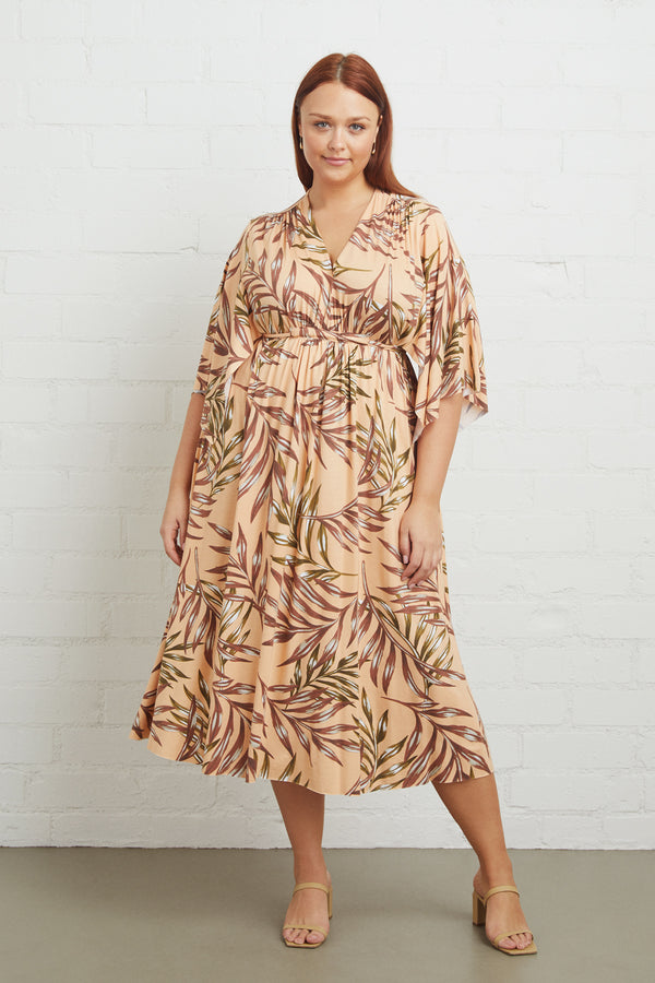 Mid-Length Caftan Dress - Plus Size